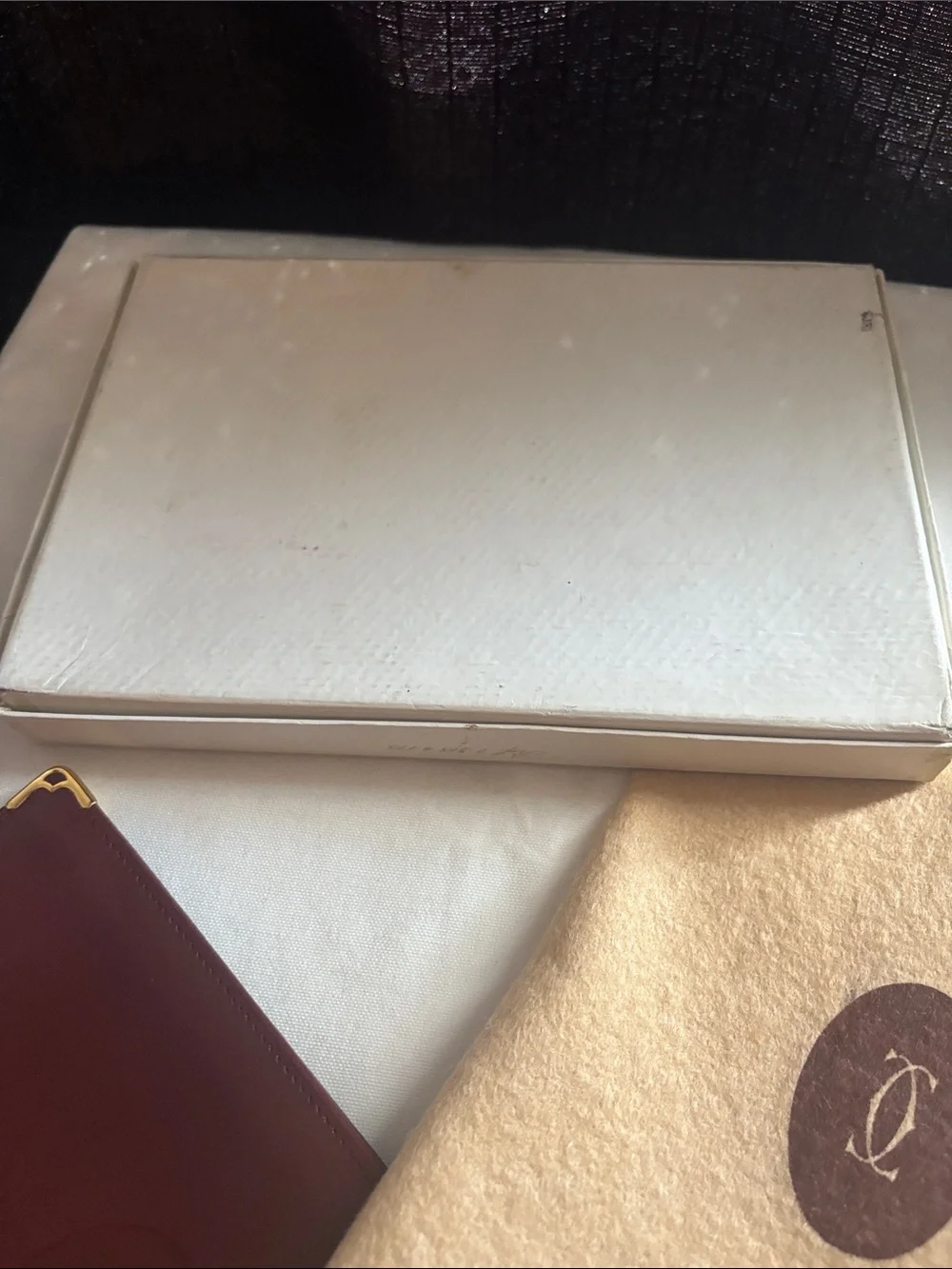Cartier Burgundy Leather Zip Pouch - Picture 14 of 17